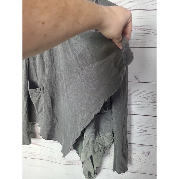 Anthropologie Saturday Sunday Gray Draped Cardigan Comfy Lounge Woman Size Large - Picture 5 of 8